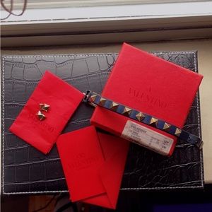 Authentic Valentino Navy Blue Rockstud Bracelet